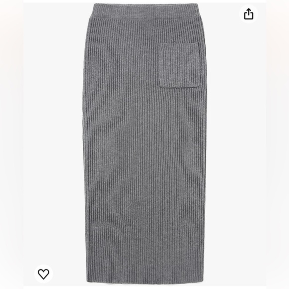 14. Loveimgs Outfits Ribbed Knit Long Sleeve Turtleneck Midi Pencil Skirt Set - Picture 3 of 16